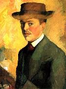 August Macke, Selbstportrat mit Hut
